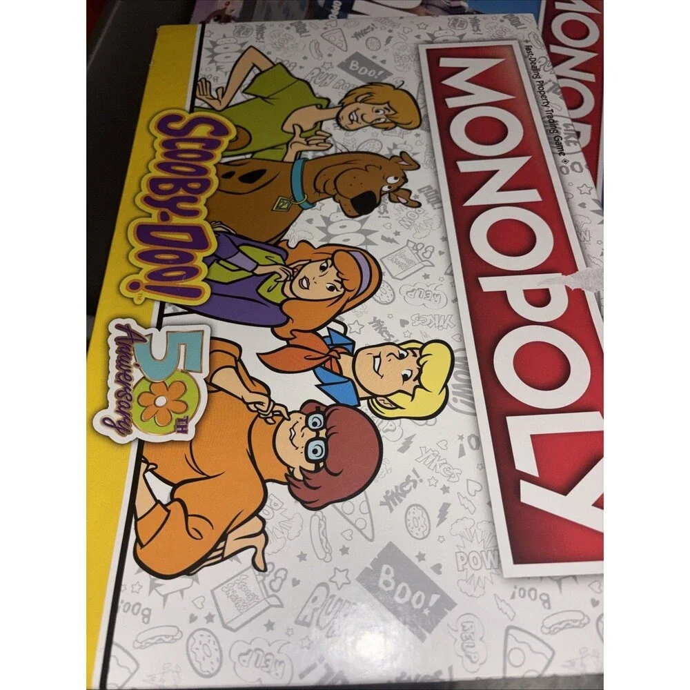 Monopoly Scooby-Doo 50th Anniversary 2019 Hasbro Board Game Box Open Missing One
